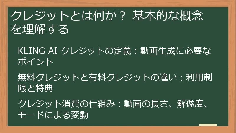 クレジットとは何か？ 基本的な概念を理解する