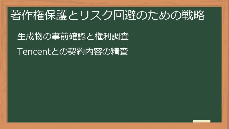 著作権保護とリスク回避のための戦略
