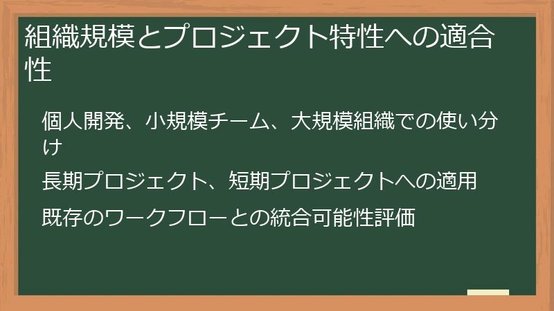 組織規模とプロジェクト特性への適合性