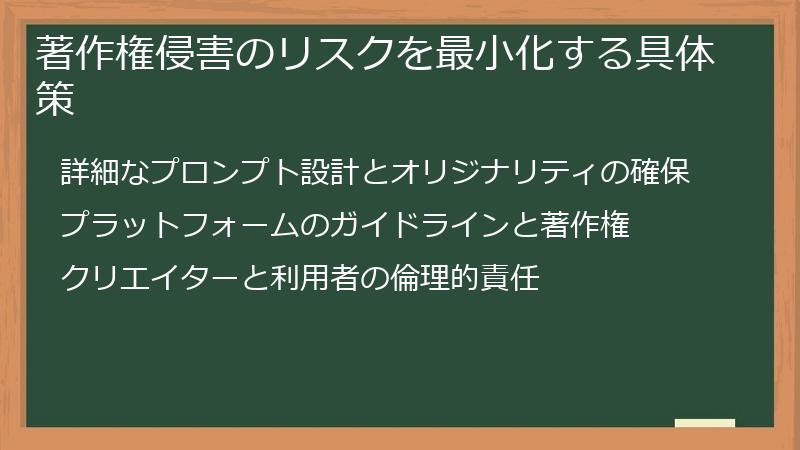 著作権侵害のリスクを最小化する具体策