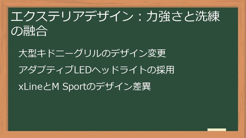 エクステリアデザイン：力強さと洗練の融合