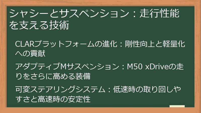 シャシーとサスペンション：走行性能を支える技術