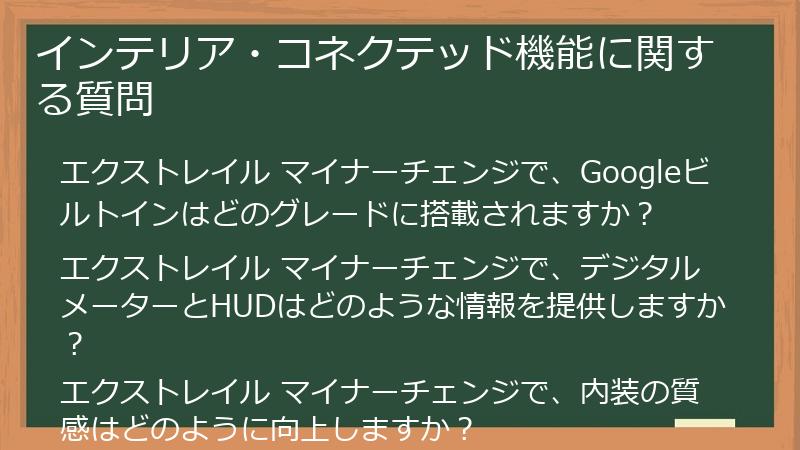 インテリア・コネクテッド機能に関する質問