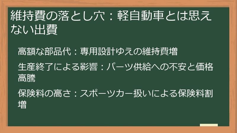 維持費の落とし穴：軽自動車とは思えない出費