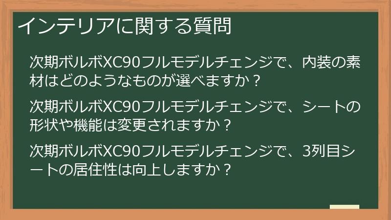 インテリアに関する質問