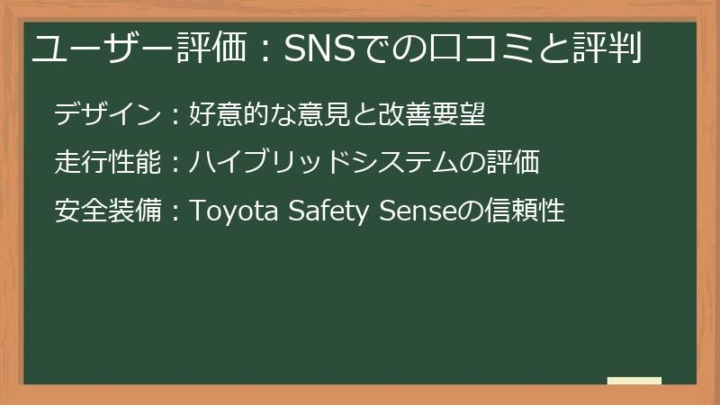 ユーザー評価：SNSでの口コミと評判