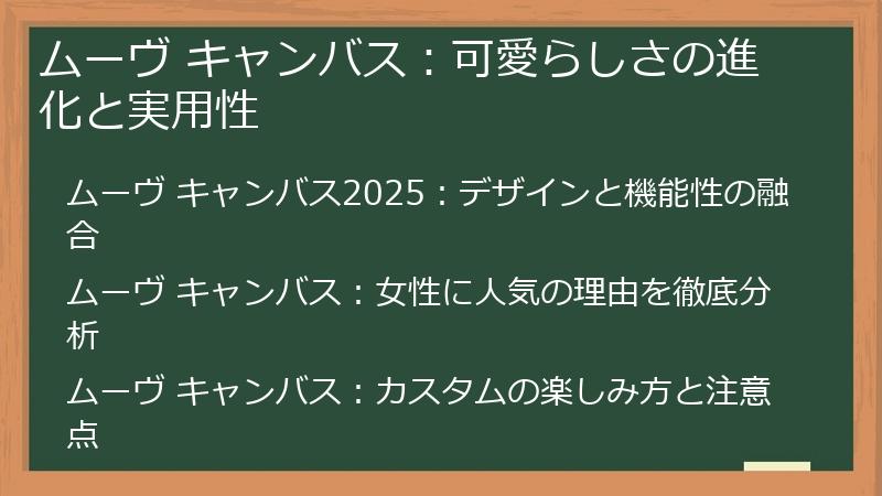 ムーヴ キャンバス：可愛らしさの進化と実用性