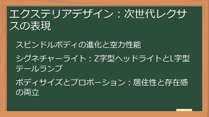 エクステリアデザイン：次世代レクサスの表現