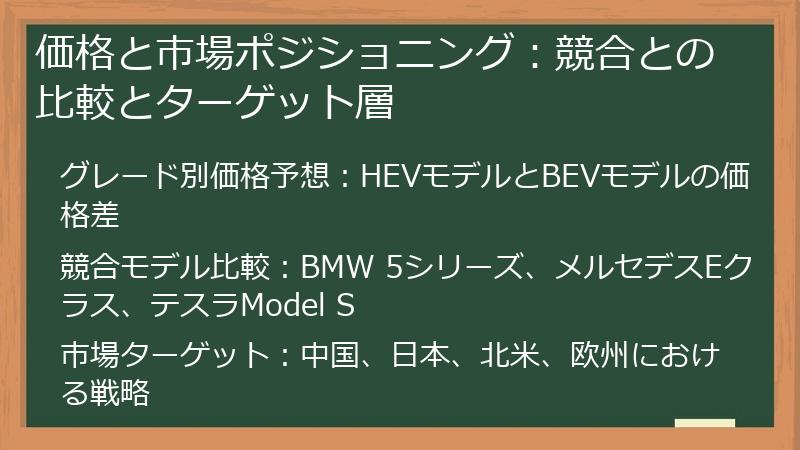 価格と市場ポジショニング:競合との比較とターゲット層