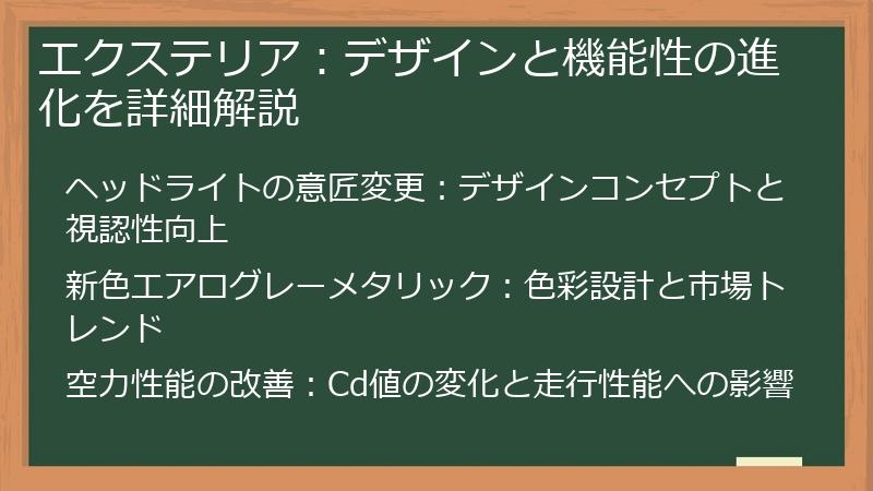 エクステリア：デザインと機能性の進化を詳細解説