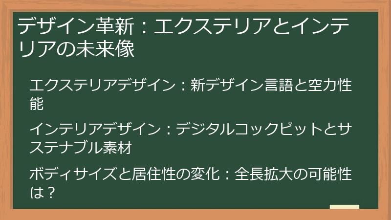デザイン革新：エクステリアとインテリアの未来像