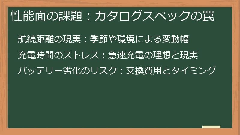 性能面の課題：カタログスペックの罠