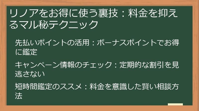 リノアをお得に使う裏技：料金を抑えるマル秘テクニック