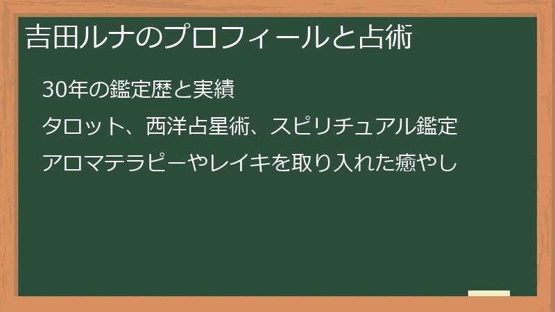 吉田ルナのプロフィールと占術