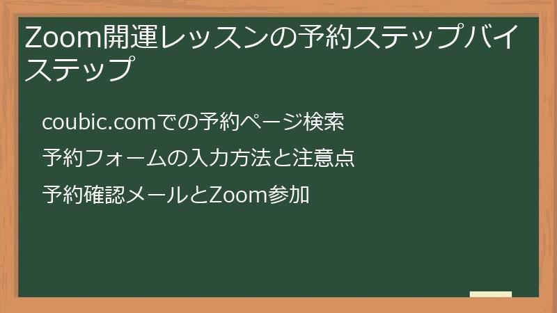 Zoom開運レッスンの予約ステップバイステップ