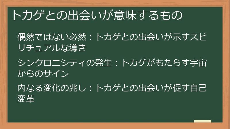 トカゲとの出会いが意味するもの