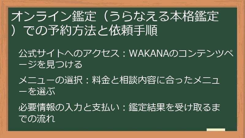 オンライン鑑定（うらなえる本格鑑定）での予約方法と依頼手順
