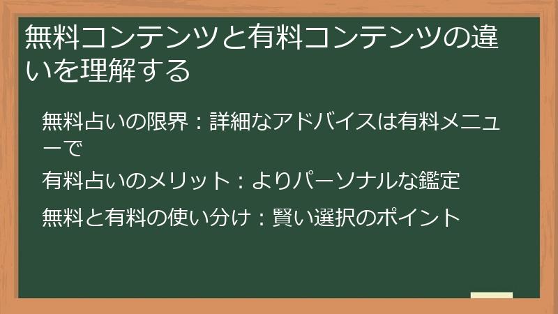 無料コンテンツと有料コンテンツの違いを理解する