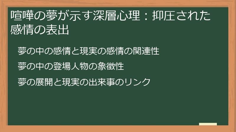 喧嘩の夢が示す深層心理:抑圧された感情の表出