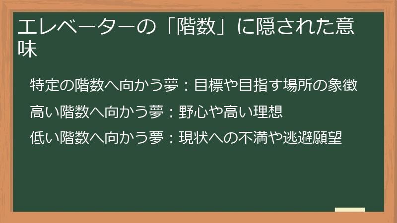 エレベーターの「階数」に隠された意味