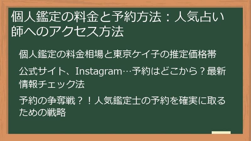 個人鑑定の料金と予約方法：人気占い師へのアクセス方法