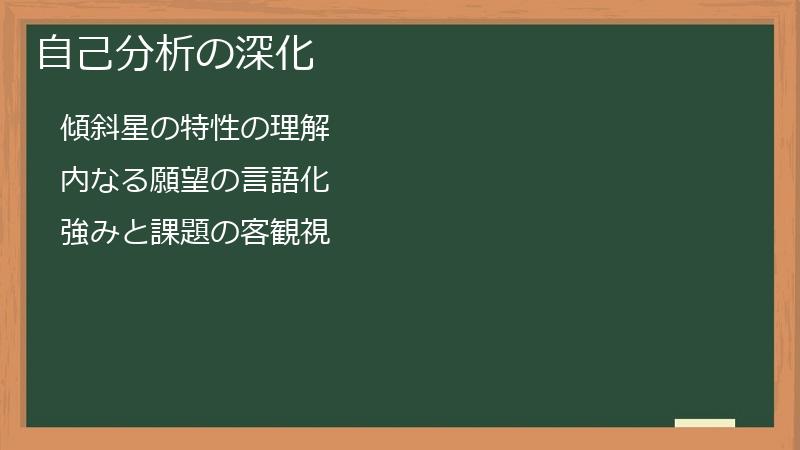 自己分析の深化
