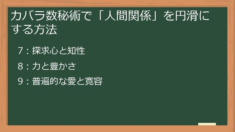 カバラ数秘術で「人間関係」を円滑にする方法