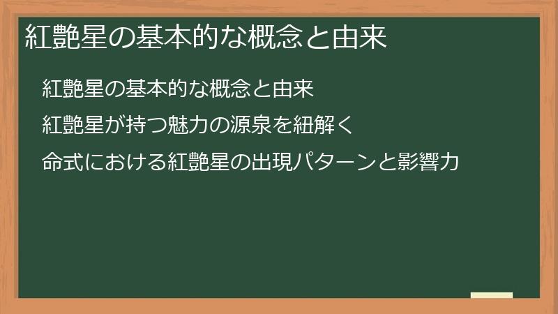 紅艶星の基本的な概念と由来