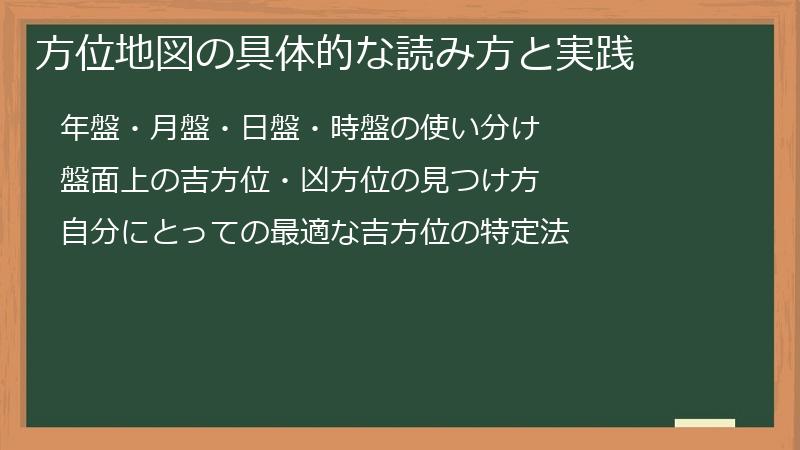 方位地図の具体的な読み方と実践
