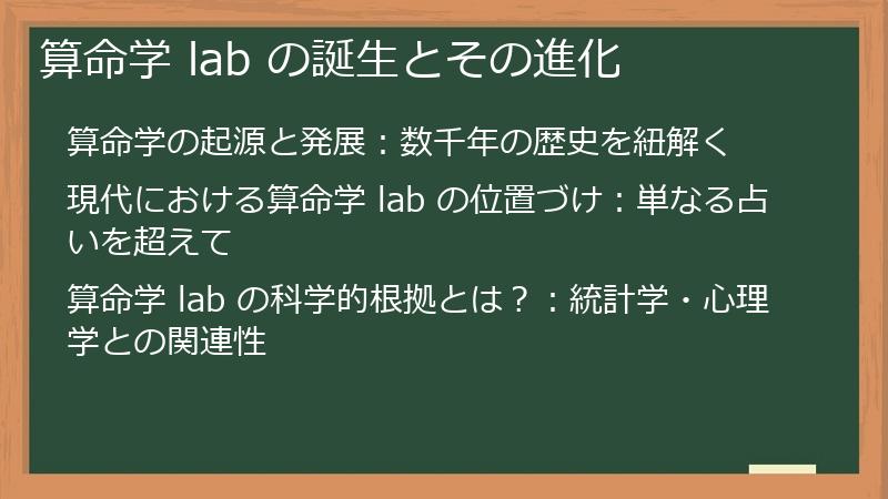 算命学 lab の誕生とその進化