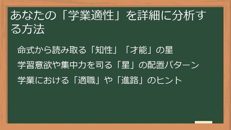 あなたの「学業適性」を詳細に分析する方法