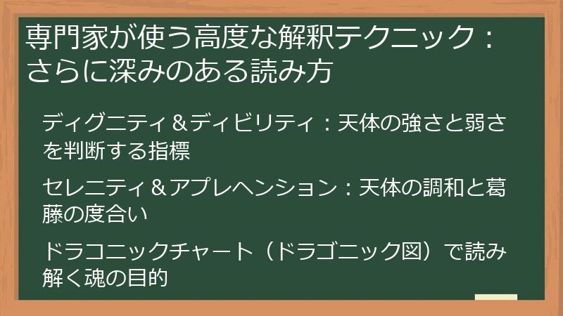専門家が使う高度な解釈テクニック：さらに深みのある読み方