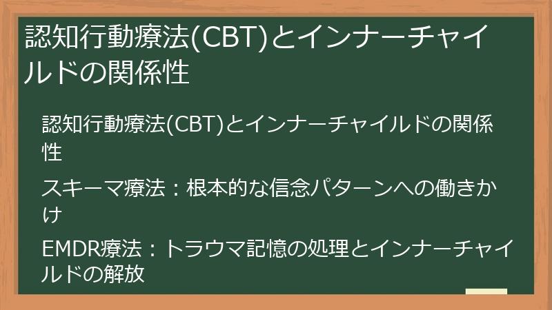 認知行動療法(CBT)とインナーチャイルドの関係性