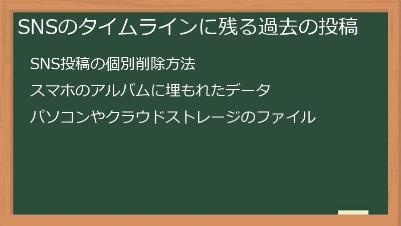 SNSのタイムラインに残る過去の投稿
