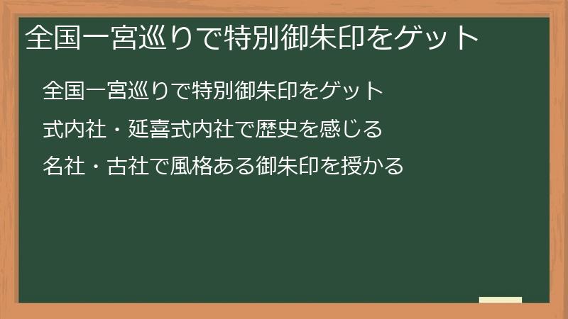 全国一宮巡りで特別御朱印をゲット