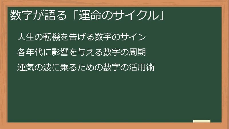 数字が語る「運命のサイクル」