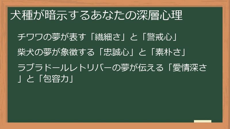 犬種が暗示するあなたの深層心理