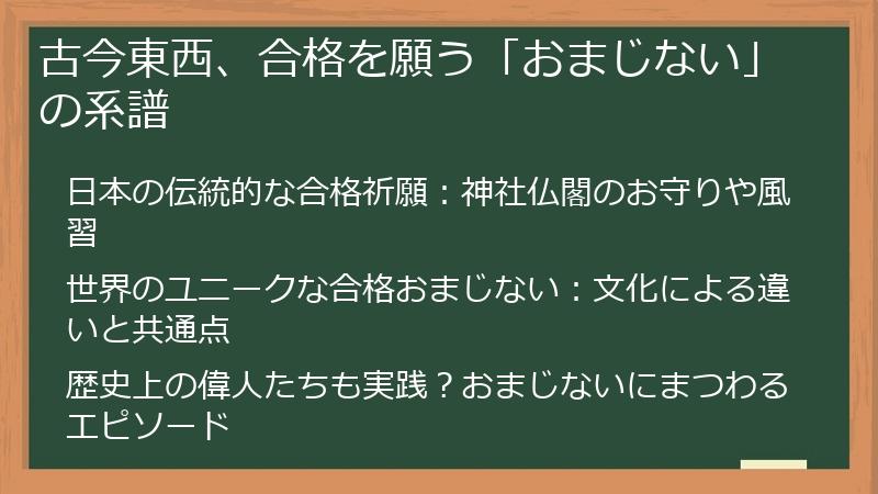 古今東西、合格を願う「おまじない」の系譜