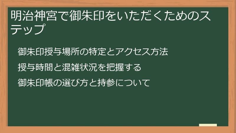 明治神宮で御朱印をいただくためのステップ
