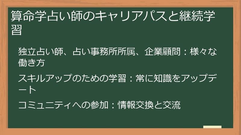 算命学占い師のキャリアパスと継続学習