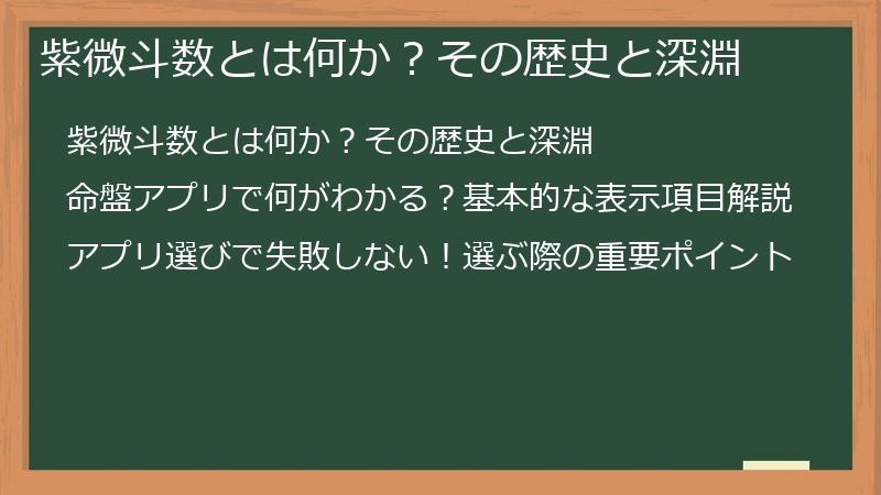 紫微斗数とは何か？その歴史と深淵