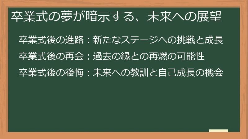卒業式の夢が暗示する、未来への展望