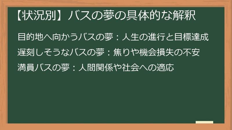 【状況別】バスの夢の具体的な解釈