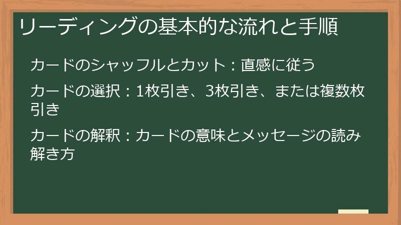 リーディングの基本的な流れと手順