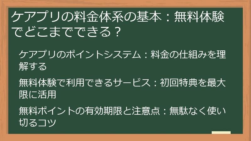 ケアプリの料金体系の基本：無料体験でどこまでできる？
