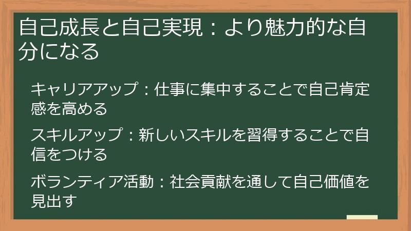 自己成長と自己実現：より魅力的な自分になる