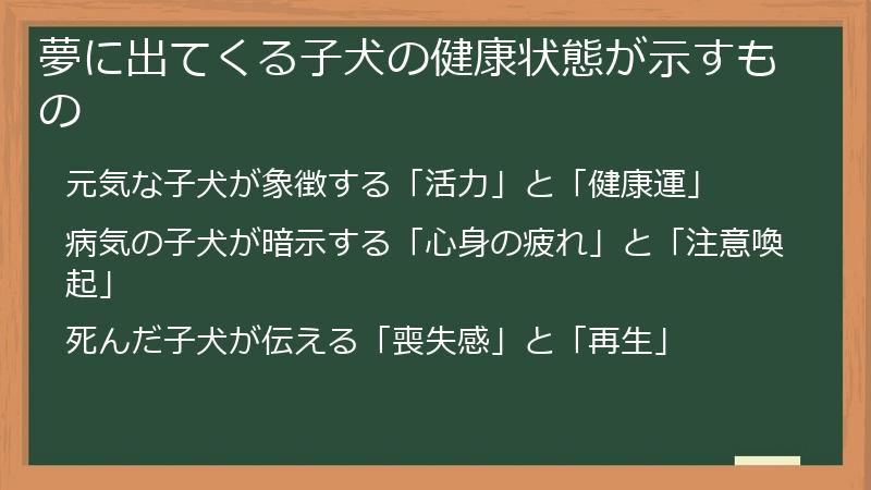 夢に出てくる子犬の健康状態が示すもの
