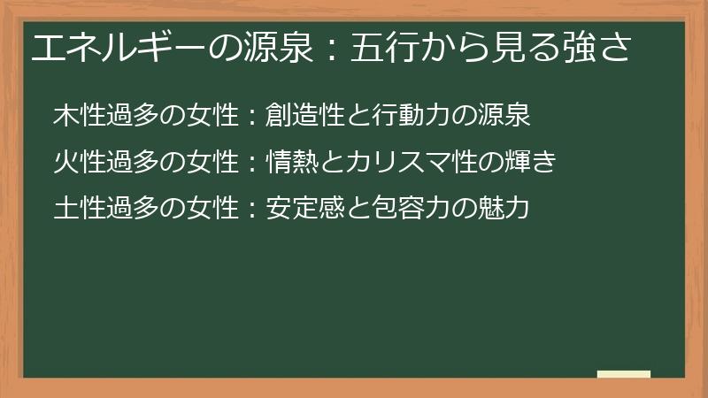 エネルギーの源泉：五行から見る強さ