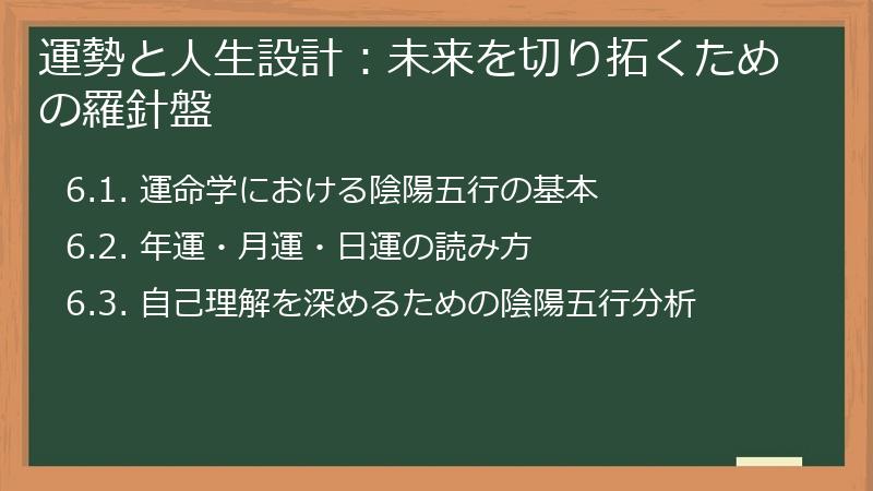 運勢と人生設計：未来を切り拓くための羅針盤