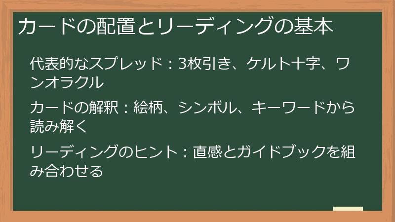 カードの配置とリーディングの基本
